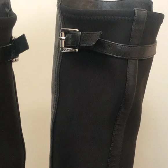 Coach Boots , Black Knee High , Lilac, Woman’s Size 8 - Picture 9 of 16